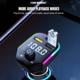 thumbnail image 3 of Dvkptbk Wireless Charging Bluetooth 5.0 Fm Transmitter for Car,Bluetooth Car Adapter with Usb Charging Car Charger Mp3 Player,Hands Calling Car Multimedia Player, 3 of 6