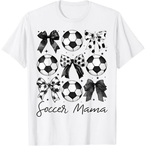 Soccer Mama Shirt Coquette Bow Soccer Mom T-Shirt