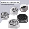 thumbnail image 4 of Cuencos para perros Slow Feeder YINEYA de raza grande, negro y gris, 2 unidades, 4 of 7