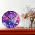 thumbnail image 2 of Dreamtimes Space Galaxy Wall Clock, 10 Inch Silent Non Ticking Round Clock Oil Painting Clock Easy to Read Clock for Living Room Bedroom Bathroom Home Decor, 2 of 7