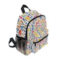 thumbnail image 2 of FORMRS School Backpack with Front Zippered Pocket 12" Student Travel Daypack, Yellow Wildflower Pattern, 2 of 6