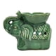 thumbnail image 1 of Bewildely Quemador de aceite esencial de elefante de cerámica, elegante, para decoración del hogar, moderno y práctico Aromaterapia y Aceites Esenciales Verde, 1 of 6