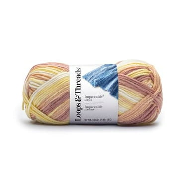 Apricot Impeccable Pastel Yarn by Loops & Threads – Medium Weight Yarn for Knitting - Crochet - Weaving - Arts & Crafts - 18 Pack