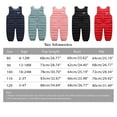thumbnail image 3 of GYRATEDREAM Toddler Kids Baby Boy Girl Lightweight Bib Overall Down Snowsuit Winter Snow Pants/6-12 Months, 3 of 10