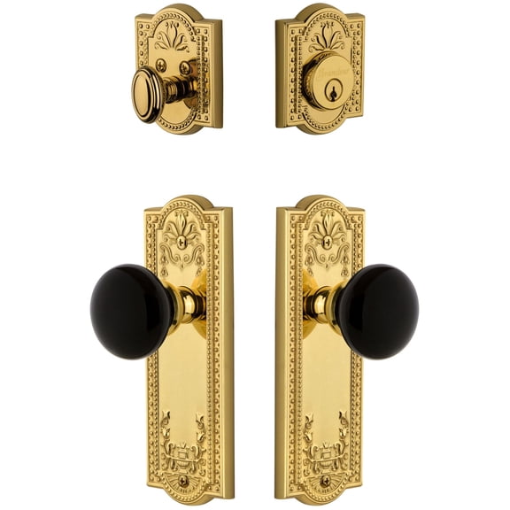 Grandeur 853482 Parthenon Solid Brass Rose Single Cylinder Keyed Entry Deadbolt And