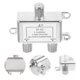 thumbnail image 4 of BRIGHTFUFU Divisor de cable coaxial 5-2400MHz Splitter de cable de 2 vías Internet y suministro de TV, 4 of 7