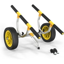 Bonnlo Heavy Duty Universal Kayak Trailer Adjustable Width 6.3"-18.7" Canoe Cart