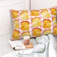 thumbnail image 4 of Pofeuu Tasty Toasts Print Polyester Microfiber Plush Pillowcases, Super Soft and Cozy Pillow Case Covers with Envelop Closure（Pillow core not included）-16"x24", 4 of 6