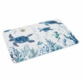 thumbnail image 2 of Blue Green Sea Turtle Door Mat&nbsp;Indoor Outdoor Entrance, Non Slip Rug for Kitchen Bathroom Entryway Rug, Summer Ocean Coral Fish Seahorse Washable Doormat Floor Mat for Office 20x31.5 Inch, 2 of 8