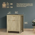 thumbnail image 3 of ARKANTOS 3-Piece Bedroom Set, 6-Drawer Dresser Dresser & (2) 2-Drawer Nightstand, Coastal Oak, 3 of 9
