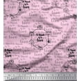 thumbnail image 1 of Soimoi Pink Moss Georgette Fabric To Travel Is To Live Text Fabric Prints By Yard 42 Inch Wide, 1 of 1