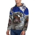 thumbnail image 3 of Honeii Astronaut in Outer Space Pattern Mens Hoodies Men's Loose Sleeve Sweatshirt,Pullover Hooded Sweatshirt for Men,Essentials Hoodie-Large, 3 of 7