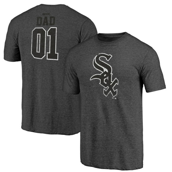 Men's Black Chicago White Sox Father's Day Greatest Dad Tri-Blend T-Shirt