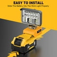 thumbnail image 6 of Ecarke Cordless Portable Led Work Light for Dewalt 20v Max Rechargeable Battery 6000K 12W 1200lm, 6 of 8