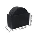 thumbnail image 1 of 8Pcs Coupe Isolée à la Chaleur Forme Set de Table Feutre Ménage Coaster Table Ronde Forme Décoration Set de Table, Noir, 1 of 8