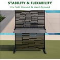 thumbnail image 4 of YUSAZENS Galvanized Steel Outdoor Privacy Screen, 3-Piece Set, Weather Resistant for Patio Backyard Black, 4 of 7