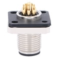 thumbnail image 2 of Conector Impermeable De 8 Pines, Conector Impermeable De Brida Cuadrada Con Conector De Aviación Cable De Rosca M12 M12-H-P8 Para Maquinaria Para Exteriores, 2 of 7