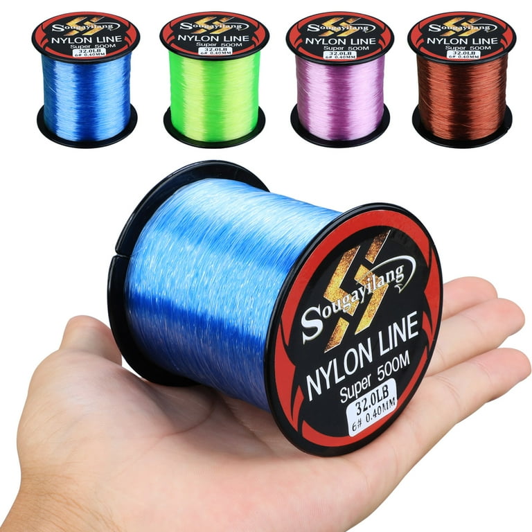 bulk spool ice fishing line Sougayilang 500m Ice Fishing Line Nylon Line Durable Monofilament Super  Strong Thread Bulk Spool