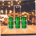 thumbnail image 3 of OULII 6 Slot Metal Can Holder For Restaurant Handy Beer Can Rack With Handle Organizer For Ktv Bar And Home Use, 3 of 8