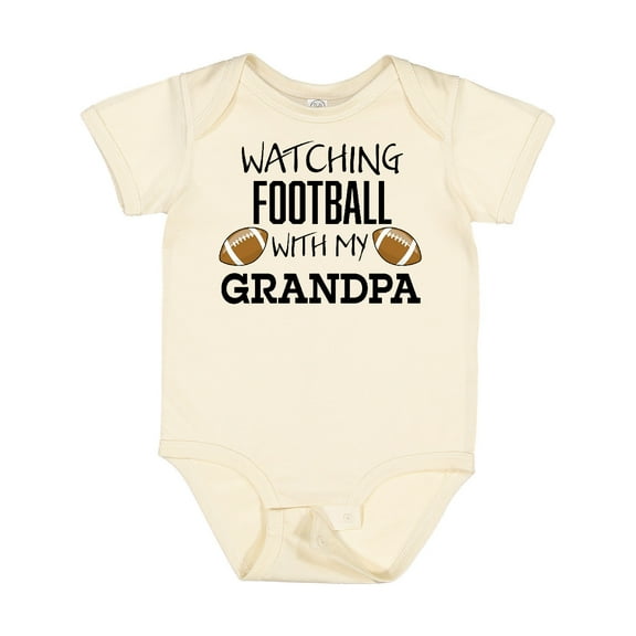 Inktastic Watching Football with My Grandpa Boys or Girls Baby Bodysuit