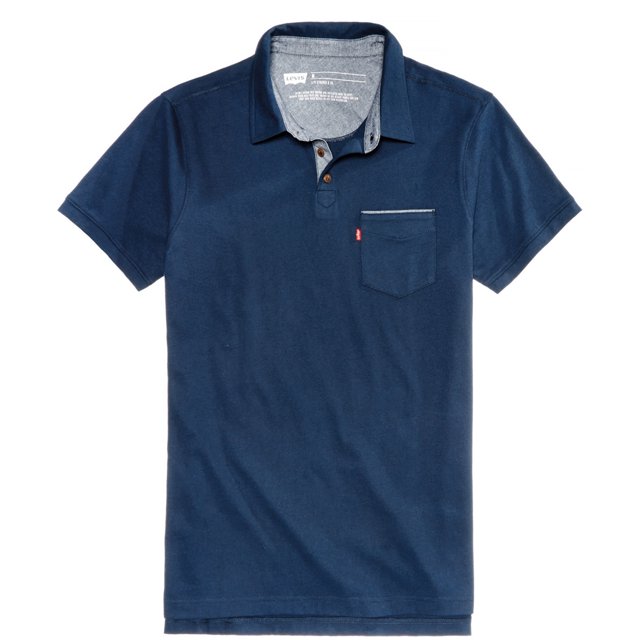 Polo de Rugby con bolsillo Levis para hombre azul mediano