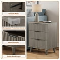 thumbnail image 2 of GIKPAL Bedroom Furniture Set - Includes 6 Drawer Dresser & 5 Drawer Dresser & 3 Drawer Nightstand Set of 2 with USB, Boho Dresser and Nightstand Sets, Dark Grey Oak, 2 of 18