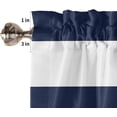 thumbnail image 5 of Anchor Valances for Windows Nautical Theme Red Anchor Navy Blue White Stripes Rod Pocket Short Window Valance Curtains Holiday Home Decor Window Treatment for Kitchen Living Room Bedroom 54x18in, 5 of 5