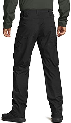 UPF 50+ Outdoor Apparel CQR Mens Hiking Pants Lightweight Stretch Cargo/Straight Work Pants Water Repellent Outdoor Pants 