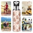thumbnail image 7 of Yayeee 33oz Insulated Water Bottle Double Wall Stainless Steel with Flip Straw Lid, Capybara Strawberry Pattern, 7 of 7
