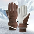 thumbnail image 5 of Waterproof Windproof Winter Gloves Cold Weather Skiing Cycling Outdoor Sports Fleece Lined Touchscreen Thick Insulated, 5 of 6