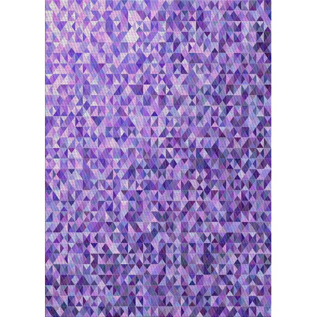 Ahgly Company Machine Washable Indoor Rectangle Transitional Purple Amethyst Purple Area Rugs, 10' x 13'