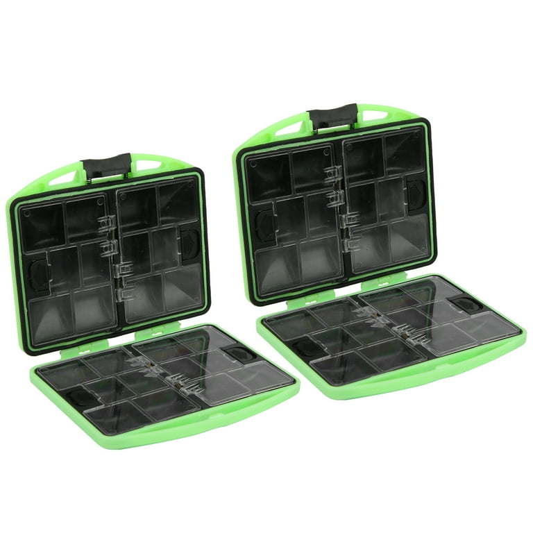 2Pcs ABS Rubber Fishing Tackle Accessories Storage Box Portable