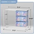 thumbnail image 6 of Sorbus Dresser with 6 Drawers - Furniture Storage Chest Tower Unit for Bedroom, Hallway, Closet, Office Organization - Steel Frame, Wood Top, Tie-dye Fabric Bins (6-Drawer, Pink/Blue), 6 of 8