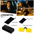 thumbnail image 3 of KANASTAL Clip on Night Driving Glasses Men Women Flip up UV400 Anti Reflect Yellow, 3 of 6