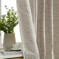 thumbnail image 3 of THD East Jacquard Slub Texture - Privacy Curtains with Back Tab Rod Pocket Lightweight Window Curtains Drapery Panels for Bedroom, Dining Room & Living Room, 2 Panels (52 x 84 Inch, Taupe), 3 of 6