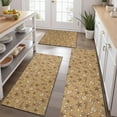 thumbnail image 2 of Brown Christmas Pattern Kitchen Rugs Sets Of 3,Kitchen Runner Rugs Non Skid Washable,Decorative Kitchen Floor Mats for Kitchen,Sink,Laundry,17"x30"+ 17"x47" + 17"x59", 2 of 6