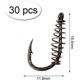 thumbnail image 2 of 30 Pcs Twist Lock Fishing Hooks High Steel Spring fishing hooks Barbed Swivel Fishing Hooks for Saltwater, Freshwater Fishing, 2 of 5