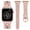 Pink-Rose Gold, variant on Leather Band Compatible with Apple Watch Bands 38/40/41/42/44/45/46/49mm Women, Dressy Premium Leather Strap with Stainless Steel Metal Chain for iWatch Series 11 10 9 8 7 6 5 4 SE/Ultra 3 2 1