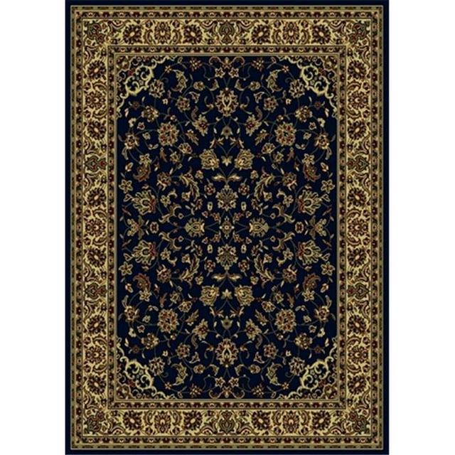 Radici 953-1345-NAVY Castello Rectangular Navy Blue Traditional Italy Area Rug- 6 ft. 7 in. W x 9 ft. 6 in. H