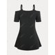 thumbnail image 2 of Camiseta Talla Extra Hombro Descubierto Cremallera Rosegal Camisetas tallas grandes, 2 of 5
