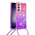 thumbnail image 2 of Funda para Samsung Galaxy S23 FE 5G Brillantina Líquida Divertida Reluciente y con Cristales en Movimiento Cuerpo Cruzado con Cordón Ajustable, 2 of 5