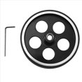 thumbnail image 3 of 300mmX10mmX18mm Industrial Aluminum Rubber Measuring Encoder Meter Wheel for Industrial Encoder Encoder,1 x Encoder Wheel 1 x Wrench,Black, 3 of 8