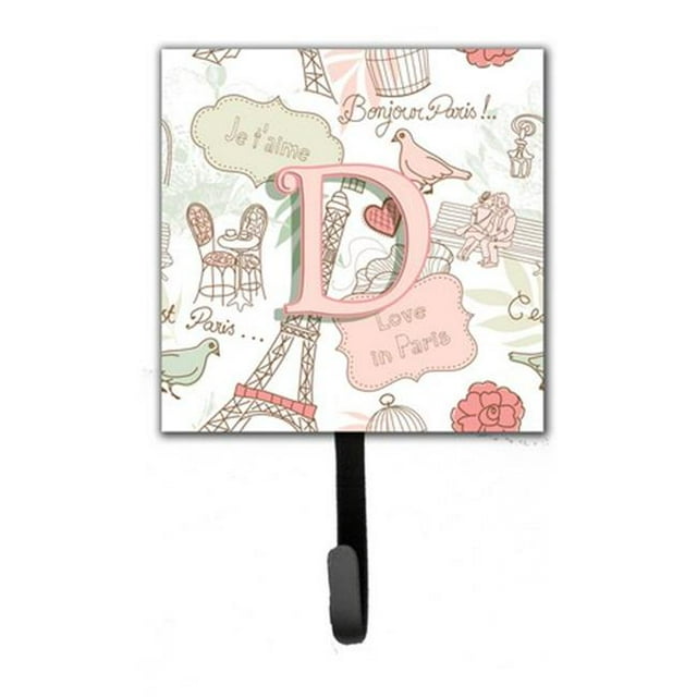 Carolines Treasures CJ2002-DSH4 Lettre D Amour en Laisse et Porte-Clés Roses Paris