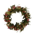 thumbnail image 2 of ICQOVD Simulation Fragrant Snowball Flower Wreath Garland Door Hanging Decoration, 2 of 2