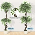 thumbnail image 4 of Studyset Artificial Ficus Tree for Home Decor,4FT Faux Floor Tree White Imitation Ceramic Planter,Indoor Outdoor Lifelike Fake Ficus Tree with Pebbles & Green Fake Moss,Artificial Plants Indoor, 4 of 8