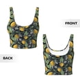 thumbnail image 6 of Goofa Hand Drawn Citrus Fruits Elegant Lemons Printed Sports Bras for Women, High Impact Running Bra Workout Crop Tank Tops Longline Sports Bra Push up-Medium, 6 of 9