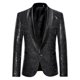 thumbnail image 1 of Moda hombre lentejuelas casual blazer boda celebración traje chaqueta superior, 1 of 3