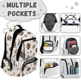 thumbnail image 3 of HUISEFOR Cow Print Bow Kids Backpack for Girls 17 Inch Large Capacity School Bag with Padded Straps Front Zipper Pocket, Lightweight Comfortable Shoulder Bookbag 10-12 Years Old, 3 of 7