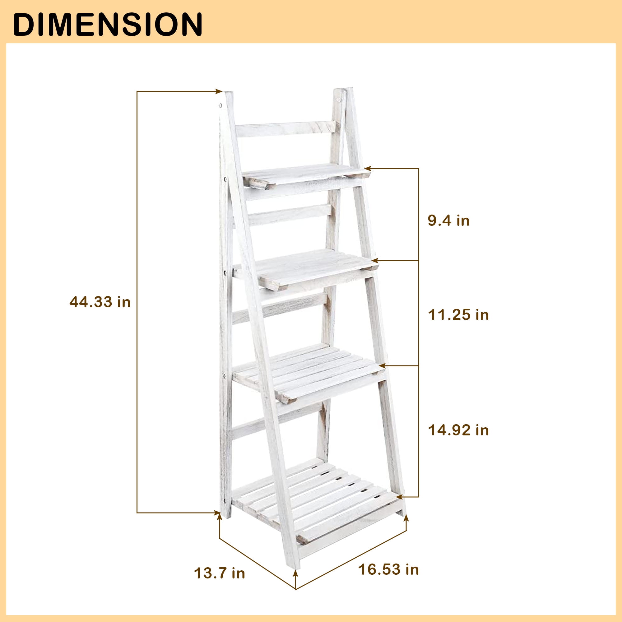 平棚 1450x350x300 Zig Zag Shelf Media, Walnut — Hem