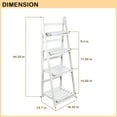 thumbnail image 2 of NEX Foldable Ladder Bookshelf Rack 4 Tier Vintage Plant Stand Display Shelf Storage, 2 of 5